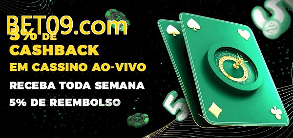 Promoções do cassino ao Vivo BET09.com